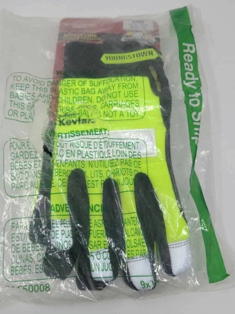 Youngstown Gloves 08-3083-10-M Safety Lime Glove Lined with Kevlar Medium